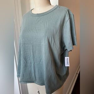 Old Navy crop t-shirt blue/green